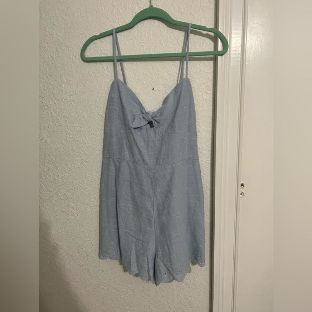 Zara blue knotted romper